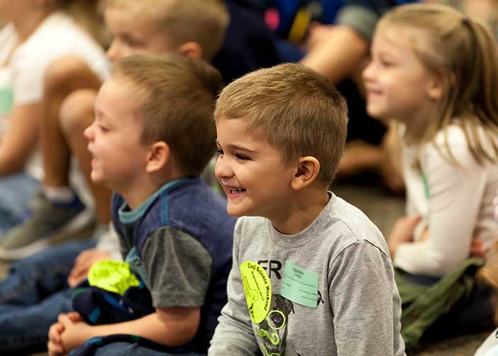 Kids having fun in children's ministry