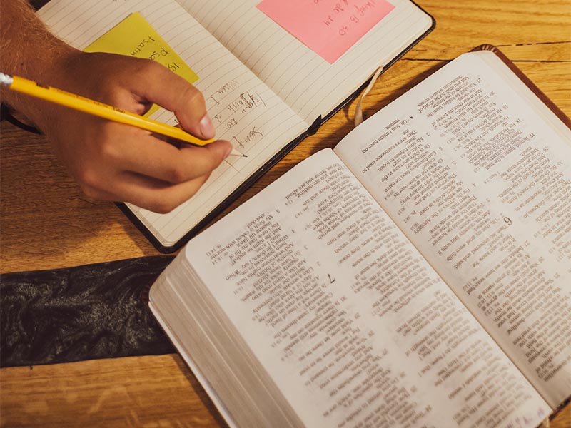 Person studying scripture